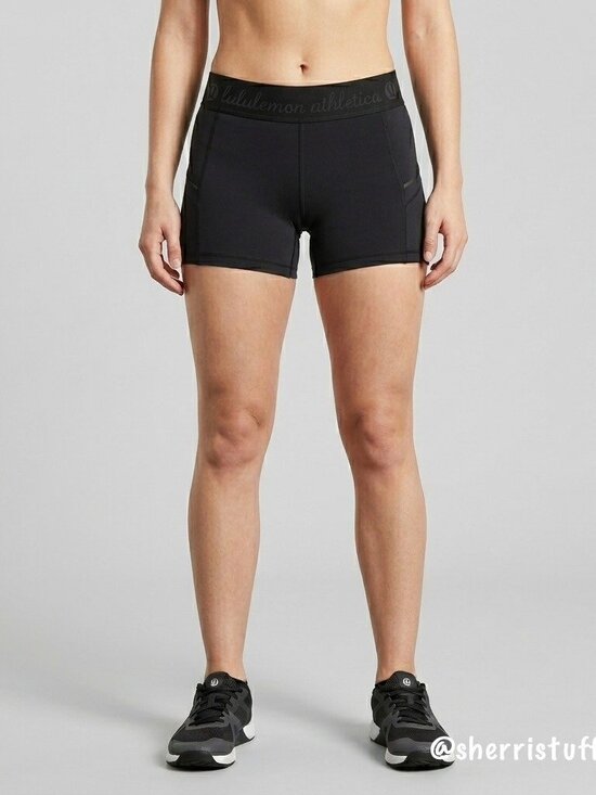 lululemon athletica Pants - NWOT New Lululemon What The Sport Shorts Black Luxtreme Mid Rise 3" Size 4